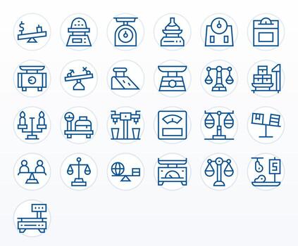 25 peso píxel alineado íconos en 256x256 regular línea estético vector