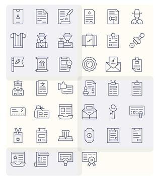 oficial icono caja de herramientas presentando 40 píxel Perfecto 128x128 Delgado línea elementos vector