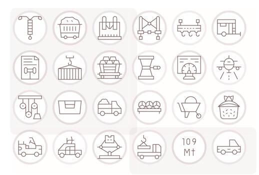 Load Pixel Aligned Set with 24 High Resolution Thin Line Icons vector