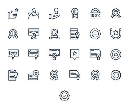 25 Regular Line Display Perfect Icons crafted for Endorsed High Resolution applications vector