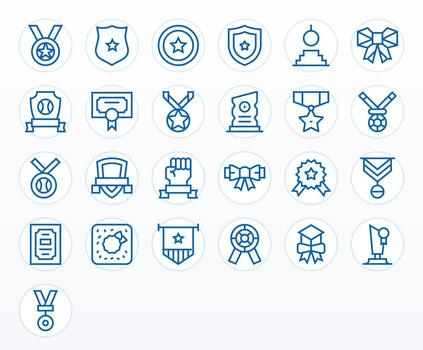 25 Regular Line Icons designed for Merit in Retina Ready Display Perfect format vector