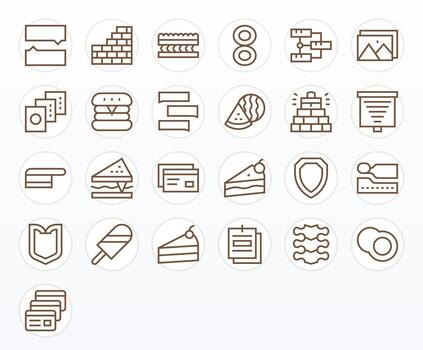 Layered Scalable Set featuring 25 PIXEL Perfect Regular Line 256x256 Icons vector