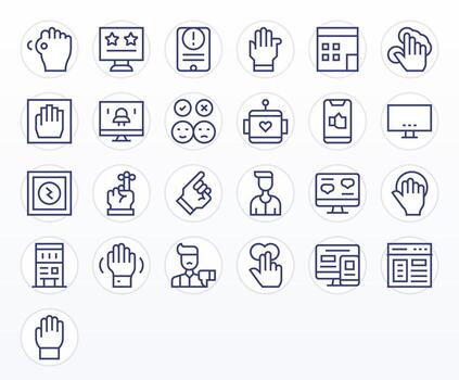 25 regular línea íconos diseñado para ux en 64 x 64 monitor Perfecto formato vector