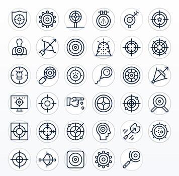 35 256x256 Regular Line Display Perfect Icons for Aim Projects vector