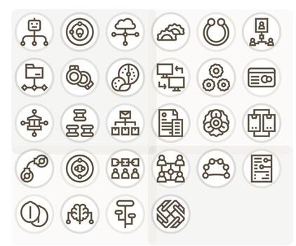 28 PIXEL Perfect Bold Line Icons from Linked Collection vector