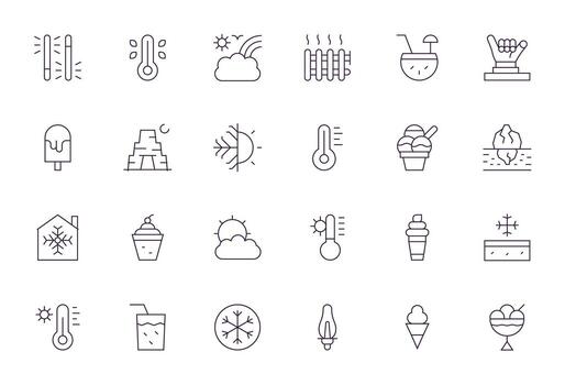 Cool Graphics featuring 24 Thin Line Pixel Aligned 128x128 Designs vector