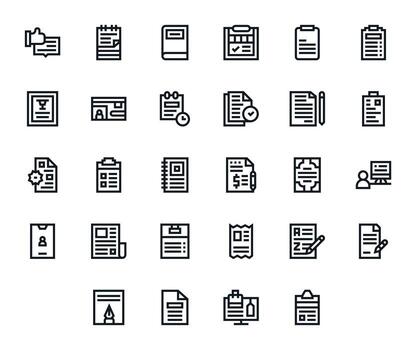 28 Display Perfect Bold Line Icons designed for Form Interface vector