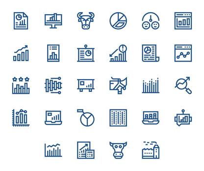 28 Bold Line Display Perfect Icons tailored for Trend 256x256 interface vector