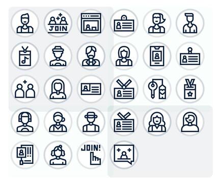 28 High Resolution Bold Line Icons optimized for Membership Display Perfect display vector