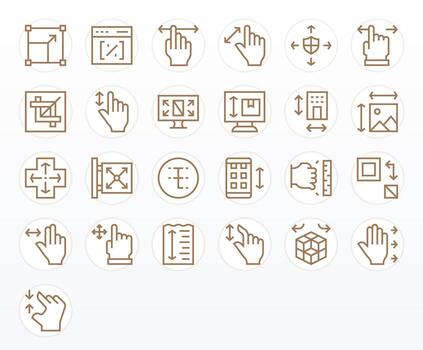 25 64x64 Regular Line Editable Icons for Resize Projects vector
