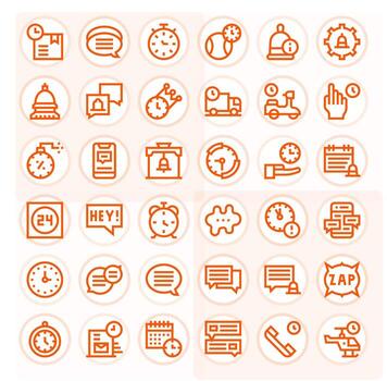 36 Bold Line Icons from Prompt in 64x64 Pixel Aligned Quality vector