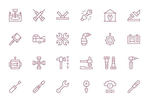 Fixing Ultimate Package with 24 64x64 Thin Line Pixel Optimized Icons vector