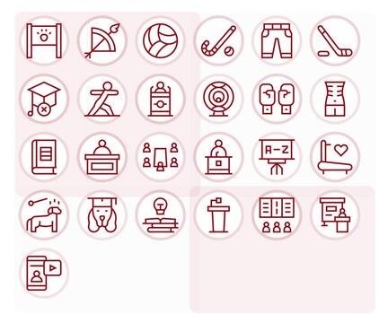 25 monitor Perfecto regular línea íconos diseñado para formación interfaz vector