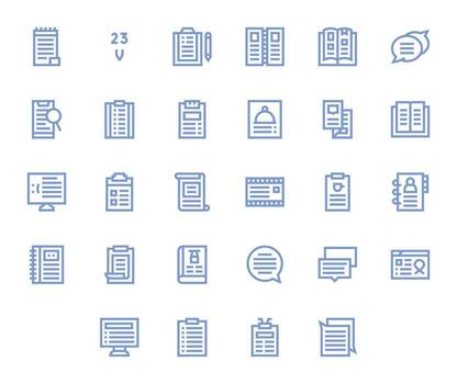 List Ultimate Package with 28 High Resolution Bold Line Editable Icons vector