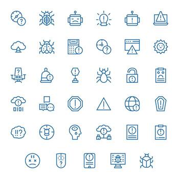 Issue Icon Arsenal with 35 128x128 Regular Line Pixel Optimized designs vector