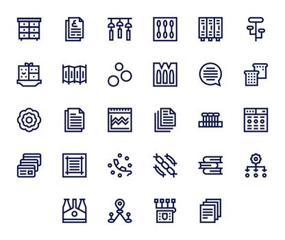 28 Icons for Multiple optimized in Detail Enhanced 256x256 Bold Line resolution vector