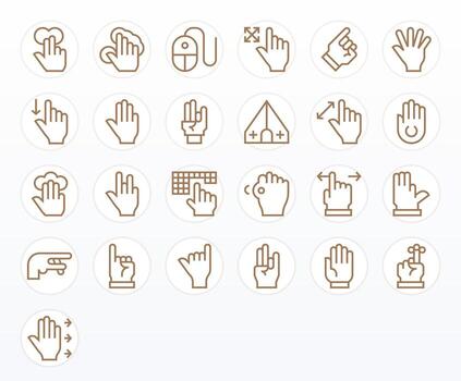25 Pixel Aligned Icons themed around Cursor in High Resolution Regular Line format vector