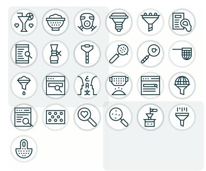 filtrar gráficos presentando 25 regular línea píxel optimizado 64 x 64 diseños vector