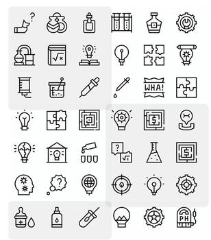 solución exclusivo conjunto presentando 42 regular línea píxel optimizado retina Listo íconos vector