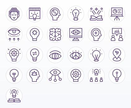 25 Regular Line Pixel Aligned Icons tailored for Insight High Resolution interface vector