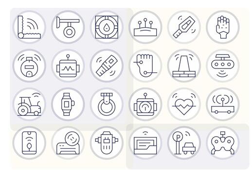 Sensor Graphics featuring 24 Thin Line Pixel Aligned 64x64 Designs vector