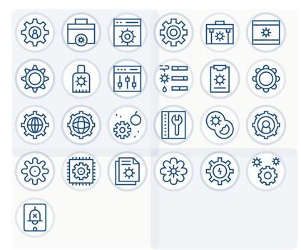 25 Regular Line PIXEL Perfect 128x128 Icons from System Settings Suite vector