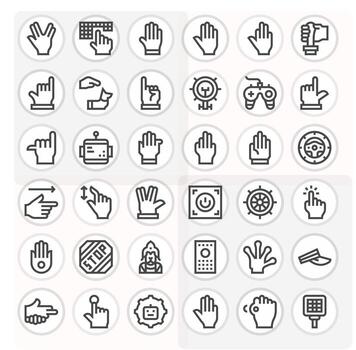 36 negrita línea monitor Perfecto íconos a la medida para mando 64 x 64 interfaz vector