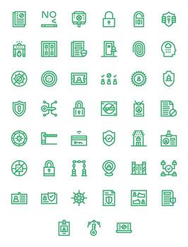 Access Control Icon Repository containing 45 Bold Line 128x128 Grid Fitted graphics vector