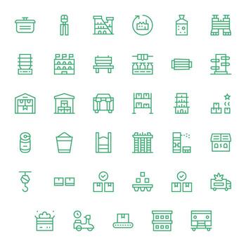 35 Retina Ready Icons for Logistic in Editable Regular Line Format vector