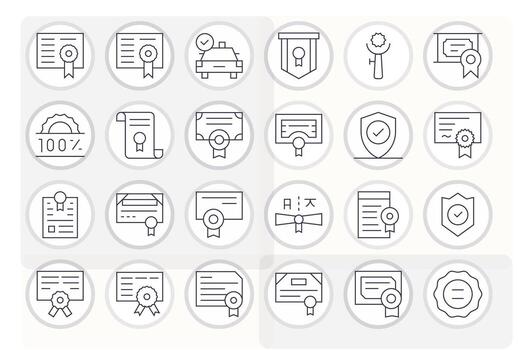 Licensed Design Icons featuring 24 Pixel Optimized Thin Line Style vector