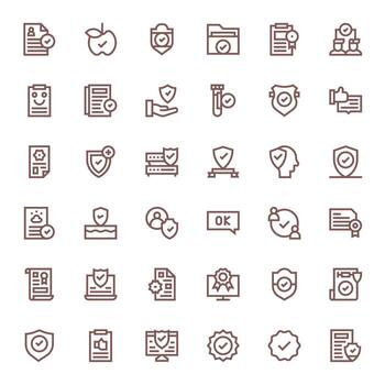 Compliant Icon Toolkit featuring 36 Pixel Optimized 256x256 Bold Line elements vector