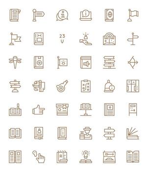 guía diseño íconos presentando 42 píxel alineado regular línea estilo vector