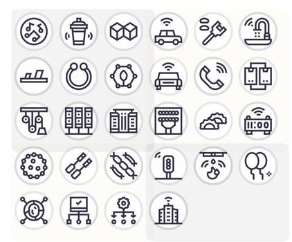 28 Icons for Connected optimized in Pixel Optimized 128x128 Bold Line resolution vector