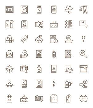 articulo último paquete con 42 retina Listo regular línea monitor Perfecto íconos vector