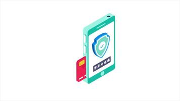 säkra betalning animering mP4 fil video