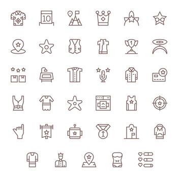 Top Modern Collection with 35 Regular Line 128x128 Pixel Optimized Icons vector