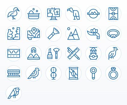 contorno 256x256 icono paquete con 25 regular línea píxel optimizado elementos vector