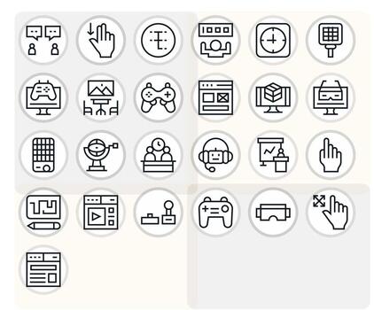 Interactive Graphics featuring 25 Regular Line Detail Enhanced High Resolution Designs vector