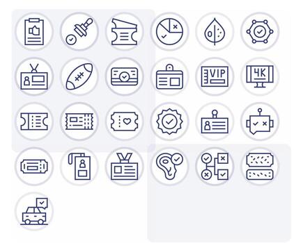 25 Regular Line Pixel Aligned Vectors for Pass Theme