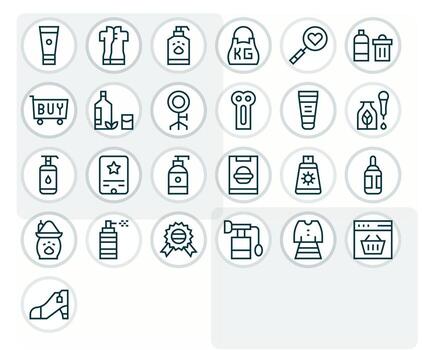25 Regular Line Pixel Aligned Icons tailored for Product Retina Ready interface vector
