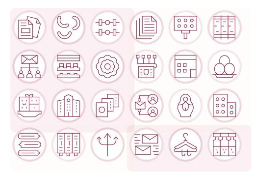 múltiple diseño íconos presentando 24 editable Delgado línea estilo vector