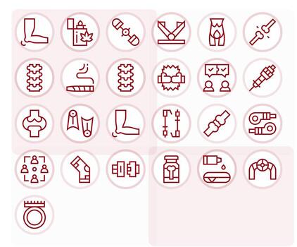 25 Regular Line PIXEL Perfect Icons tailored for Joint 128x128 interface vector