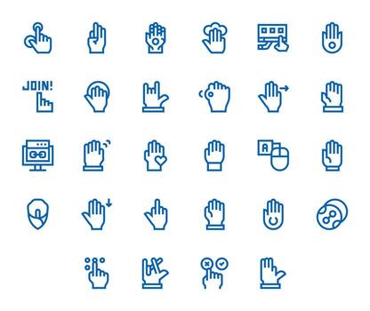 28 128x128 Bold Line Display Perfect Icons for Click Projects vector