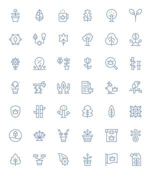 Leaf Icon Repository containing 42 Regular Line 128x128 Pixel Optimized graphics vector