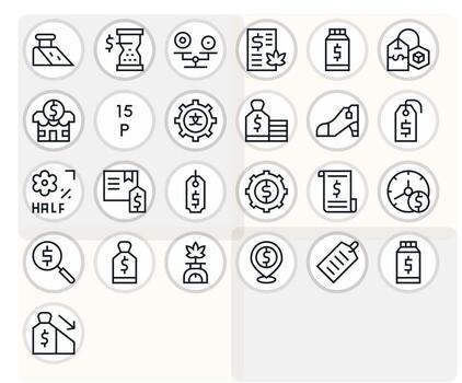 25 Regular Line Icons from Pricing in High Resolution Pixel Optimized Quality vector