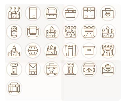 25 Regular Line PIXEL Perfect Icons for Keep Graphics vector