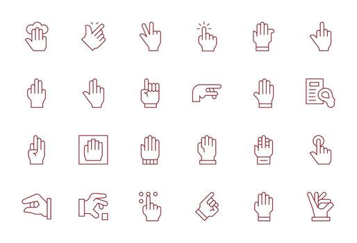 Choose Graphics Pack including 24 Thin Line 64x64 Pixel Optimized Icons vector