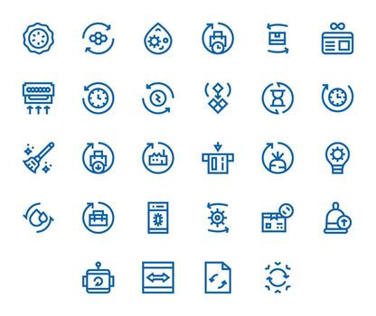 28 Bold Line Display Perfect Icons tailored for Refresh Retina Ready interface vector