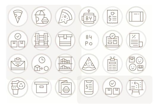 Order Ultimate Package with 24 256x256 Thin Line Pixel Optimized Icons vector