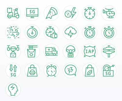 25 Display Perfect Regular Line Icons designed for Fast Interface vector